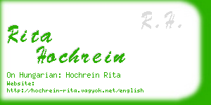 rita hochrein business card